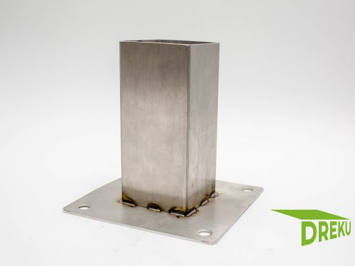 Edelstahlfuß mit Bodenplatte