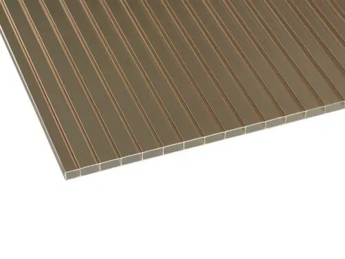 Stegplatte aus Acryl - 16 mm bronce Stegabstand 32 mm PREMIUM