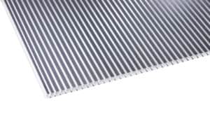 Polycarbonat klar/anthrazit (gestreift)