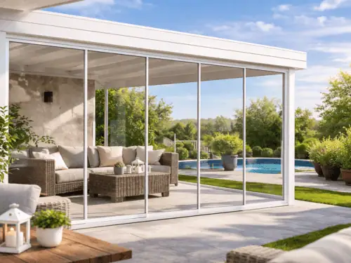 Glasschiebewand 6-läufig bis 7.000 mm Breite
