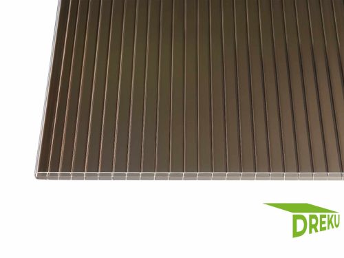 PREMIUM Stegplatte Polycarbonat | 16 mm BRONCE | Lexan® Thermoclear