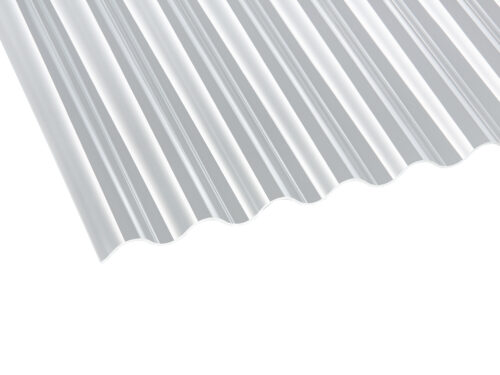 Acrylglas Lichtplatte | 76/18 WELLE | 1,5 mm | GLATT klar | BASIC