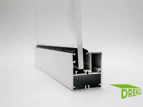 Rahmenprofil Edel | WEISS | 8 & 10 MM | für FESTE SEITENWAND