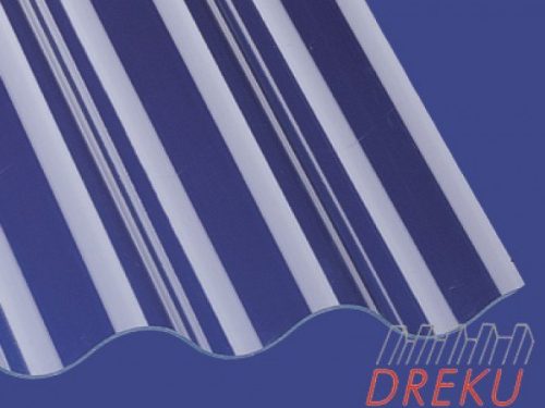 Lichtplatte aus PVC - 76/18 Welle "klar"