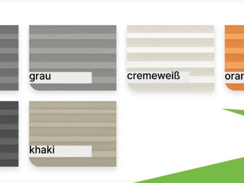 Stoffmusterkarte Plissees inkl. Gutscheincode in Höhe von € 15,-