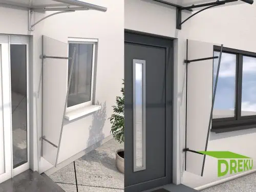 Seitenblende zu Pultvordach Neumünster Acryl