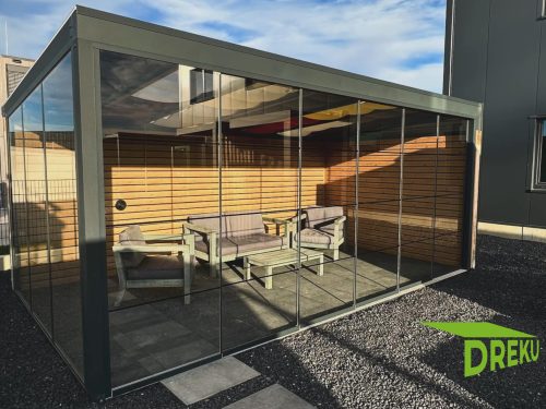 Glasschiebewand LOFT aus ESG-Glas bis 3.000 mm | 4 - läufig | 3 Scheiben