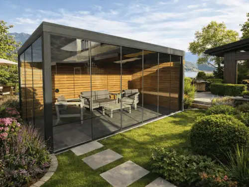 Glasschiebewand LOFT aus ESG-Glas bis 3.000 mm | 4 - läufig | 3 Scheiben