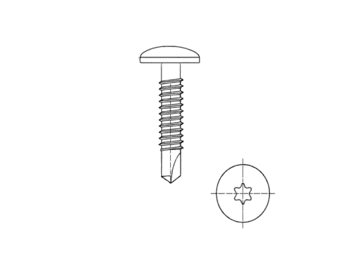 E-X Bohrschraube Torx ohne Scheibe 5,5 x 25 mm