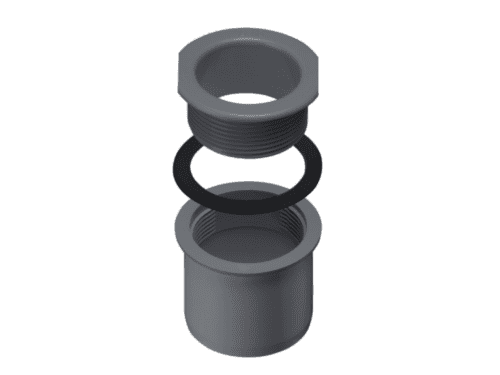 Kastenrinnen-Schraubstutzen (DN 50 anthrazit)