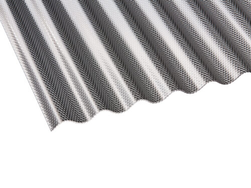 Acrylglas Lichtplatte | 76/18 WELLE | 3 mm | WABE graphit | PREMIUM
