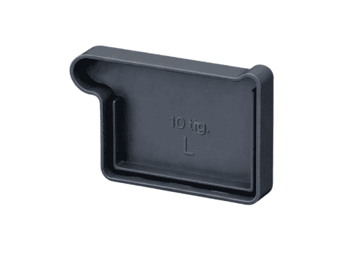 Kastenrinnen-Endstück links (NW 68 anthrazit)