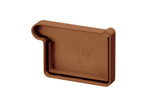 Kastenrinnen-Endstück links (NW 68 braun)