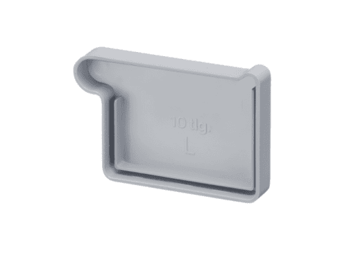 Kastenrinnen-Endstück links (NW 68 grau)