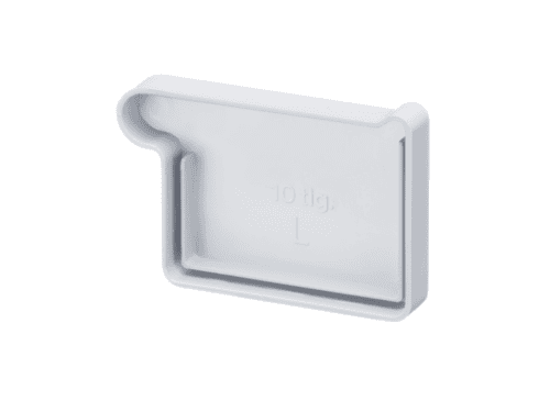 Kastenrinnen-Endstück links (NW 68 weiß)