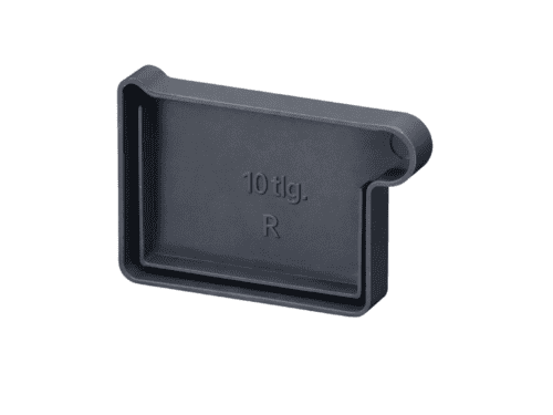 Kastenrinnen-Endstück rechts (NW 68 anthrazit)