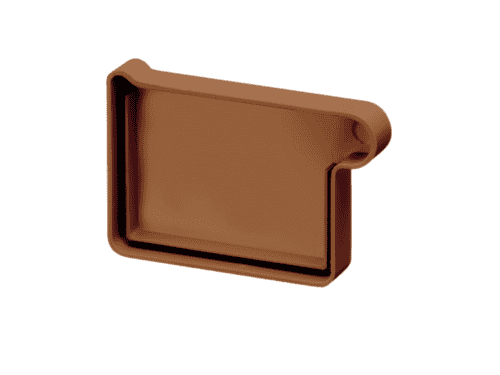 Kastenrinnen-Endstück rechts (NW 68 braun)