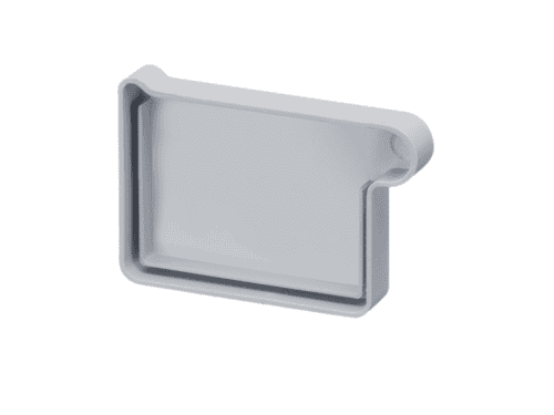 Kastenrinnen-Endstück rechts (NW 68 grau)