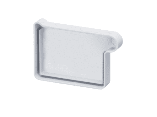 Kastenrinnen-Endstück rechts (NW 68 weiß)