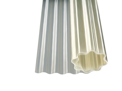 Polyester Lichtbahnen | 76/18 WELLE | natur transparent | Rollenware 10 m