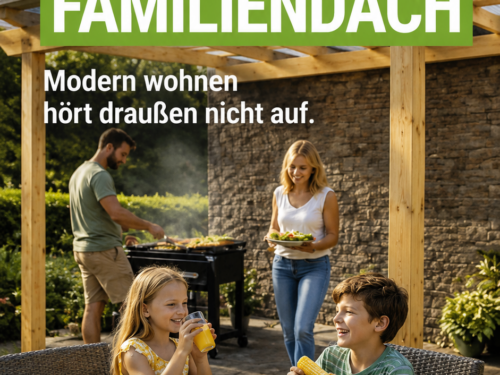 MEIST GEKAUFTE FAMILIENDACH Terrassenüberdachung aus Leimbinderholz